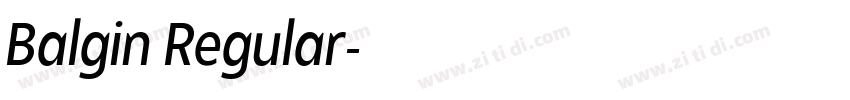 Balgin Regular字体转换